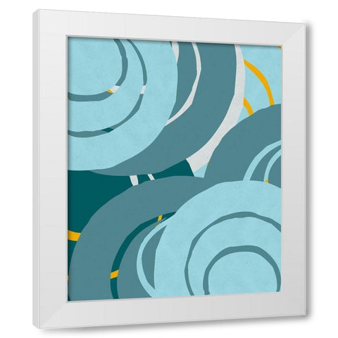 Traffic Jam V White Modern Wood Framed Art Print by Vess, June Erica