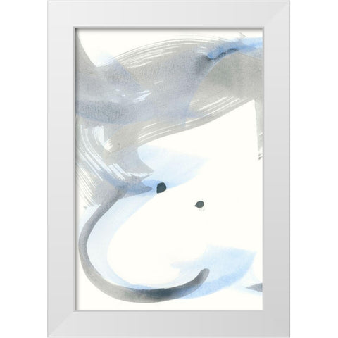 Pale Gestures I White Modern Wood Framed Art Print by Stramel, Renee W.