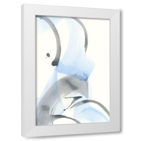 Pale Gestures II White Modern Wood Framed Art Print by Stramel, Renee W.