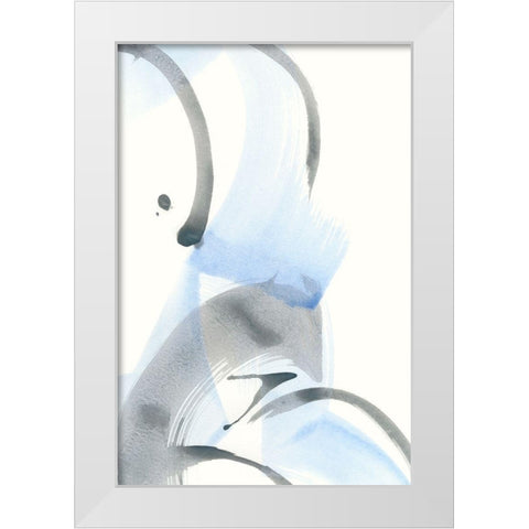 Pale Gestures II White Modern Wood Framed Art Print by Stramel, Renee W.