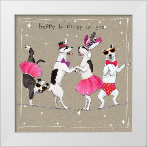 Fancypants Cool Dogs X White Modern Wood Framed Art Print by Gower, Hammond