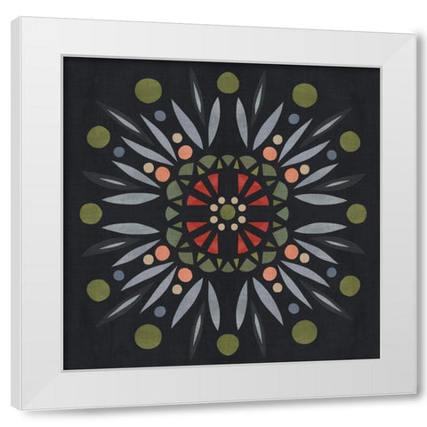 Folk Mandala II White Modern Wood Framed Art Print by Scarvey, Emma