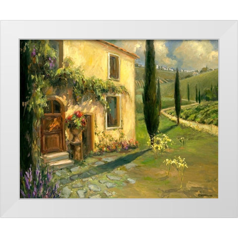 Scenic Italy I White Modern Wood Framed Art Print by Stevens, Allayn