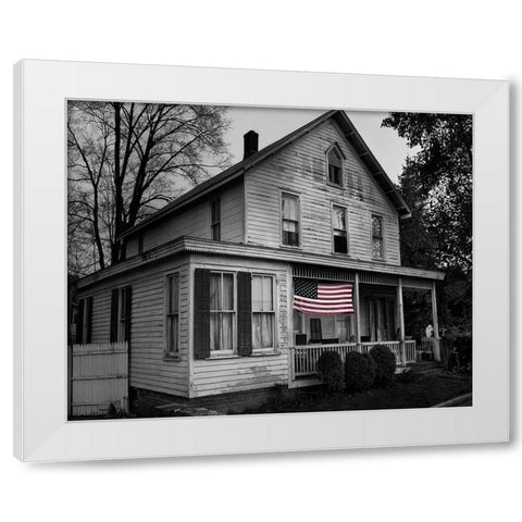 Flags of Our Farmers I White Modern Wood Framed Art Print by McLoughlin, James