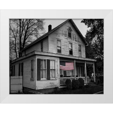 Flags of Our Farmers I White Modern Wood Framed Art Print by McLoughlin, James