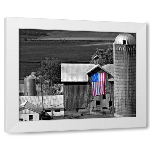 Flags of Our Farmers XI White Modern Wood Framed Art Print by McLoughlin, James