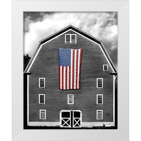 Flags of Our Farmers XIX White Modern Wood Framed Art Print by McLoughlin, James