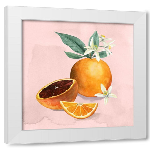 Orange Blossom I White Modern Wood Framed Art Print by Popp, Grace