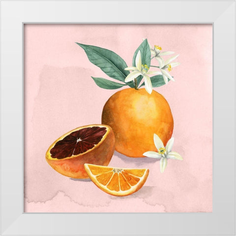 Orange Blossom I White Modern Wood Framed Art Print by Popp, Grace