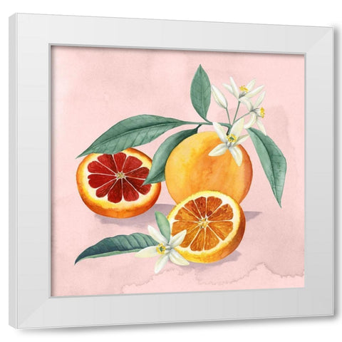 Orange Blossom II White Modern Wood Framed Art Print by Popp, Grace