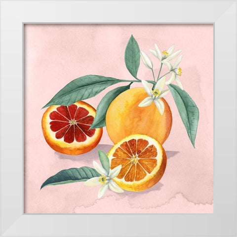 Orange Blossom II White Modern Wood Framed Art Print by Popp, Grace