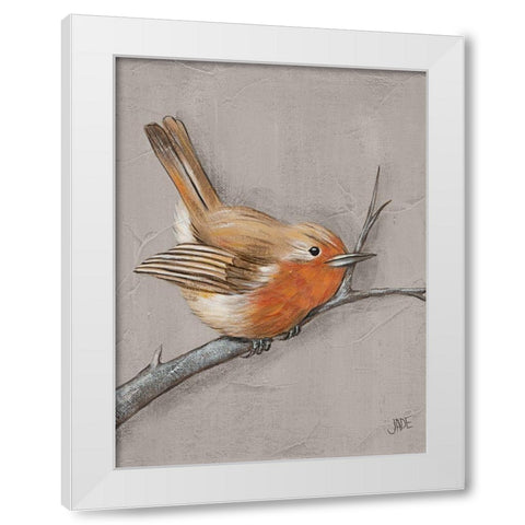 Winter Bird II White Modern Wood Framed Art Print by Reynolds, Jade