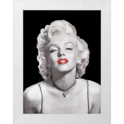 Look of Love Blue Eyes White Modern Wood Framed Art Print by Michaels, Jerry