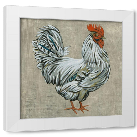 Roost III White Modern Wood Framed Art Print by Zarris, Chariklia