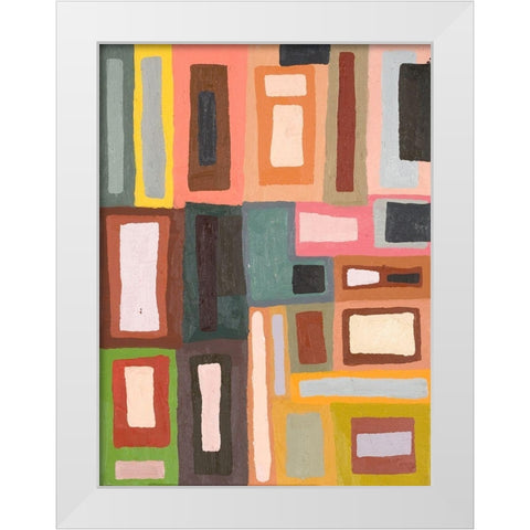 Color Blocking II White Modern Wood Framed Art Print by Ferrell, Erin McGee