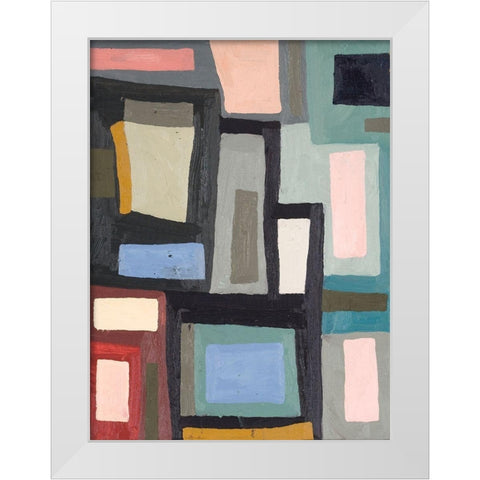 Color Blocking III White Modern Wood Framed Art Print by Ferrell, Erin McGee