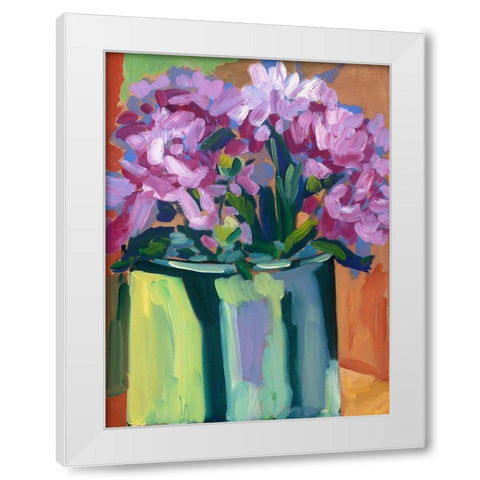 Violet Spring Flowers IV White Modern Wood Framed Art Print by Ferrell, Erin McGee