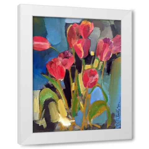 Painterly Tulips II White Modern Wood Framed Art Print by Ferrell, Erin McGee