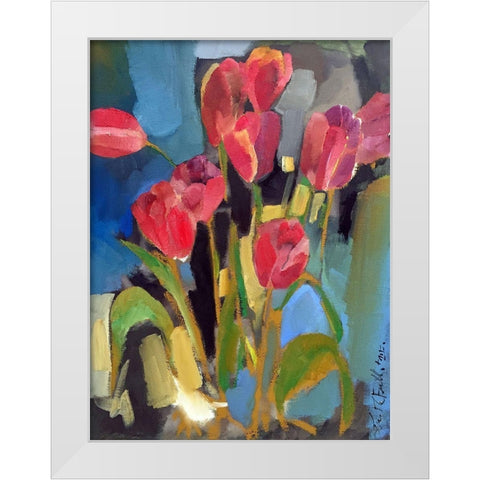 Painterly Tulips II White Modern Wood Framed Art Print by Ferrell, Erin McGee