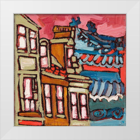 Chinatown III White Modern Wood Framed Art Print by Ferrell, Erin McGee