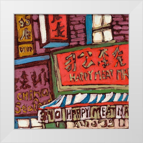 Chinatown VI White Modern Wood Framed Art Print by Ferrell, Erin McGee