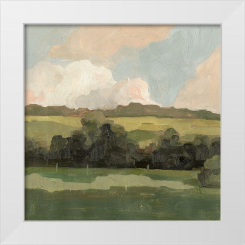 Ochre Evening II White Modern Wood Framed Art Print by Scarvey, Emma