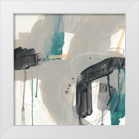 Carioca I White Modern Wood Framed Art Print by Vess, June Erica