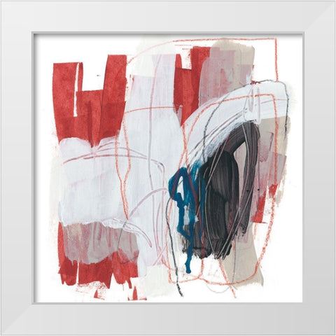 Symphony in Riffs VIII White Modern Wood Framed Art Print by Vess, June Erica