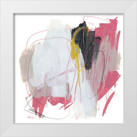 Symphony in Riffs IX White Modern Wood Framed Art Print by Vess, June Erica