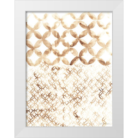 Sepia Madras IV White Modern Wood Framed Art Print by Lam, Vanna