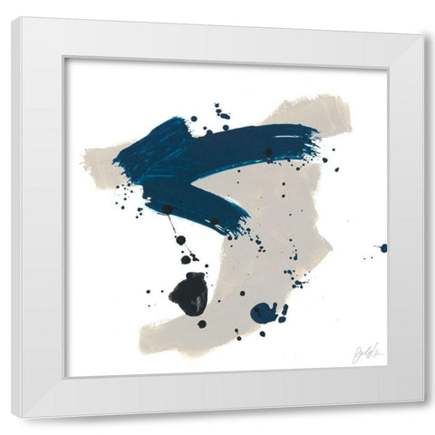 Kanji V White Modern Wood Framed Art Print by Vess, June Erica