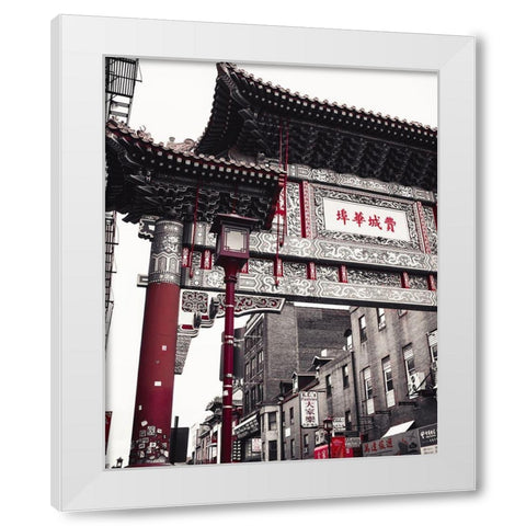 Chinatown Reds II White Modern Wood Framed Art Print by Quintero, Sonja