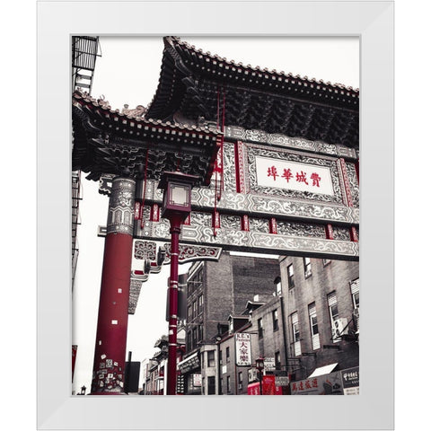 Chinatown Reds II White Modern Wood Framed Art Print by Quintero, Sonja
