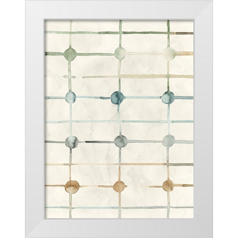 Simple Connections I White Modern Wood Framed Art Print by Popp, Grace