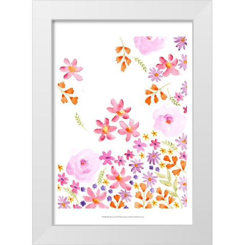 Blush Blooms II White Modern Wood Framed Art Print by Moore, Regina