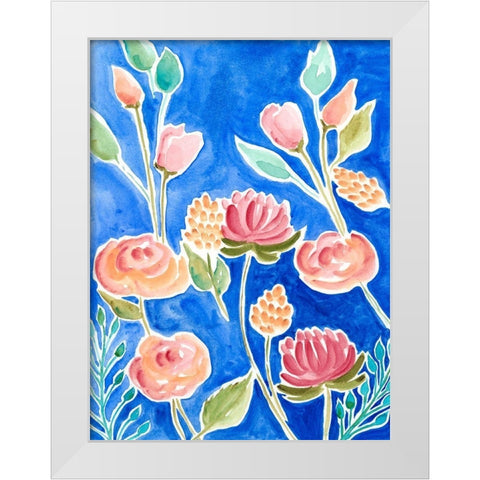 Colorful Array II White Modern Wood Framed Art Print by Moore, Regina