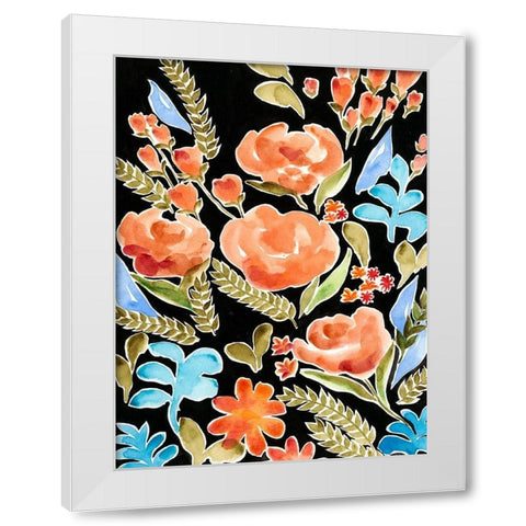 Floral Assembly II White Modern Wood Framed Art Print by Moore, Regina