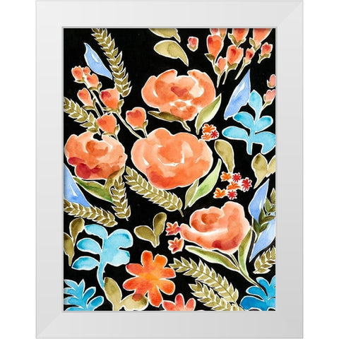Floral Assembly II White Modern Wood Framed Art Print by Moore, Regina