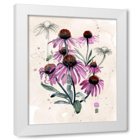 Purple Wildflowers I White Modern Wood Framed Art Print by Parker, Jennifer Paxton