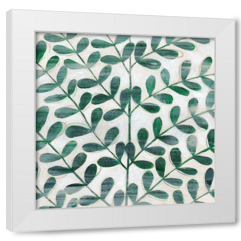 Emerald Palm I White Modern Wood Framed Art Print by Popp, Grace