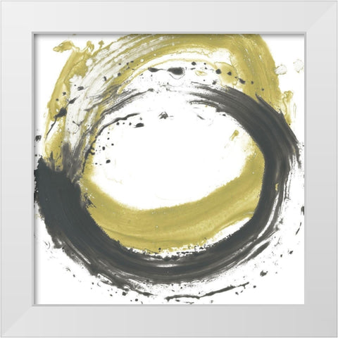 Circular Reaction III White Modern Wood Framed Art Print by Vess, June Erica