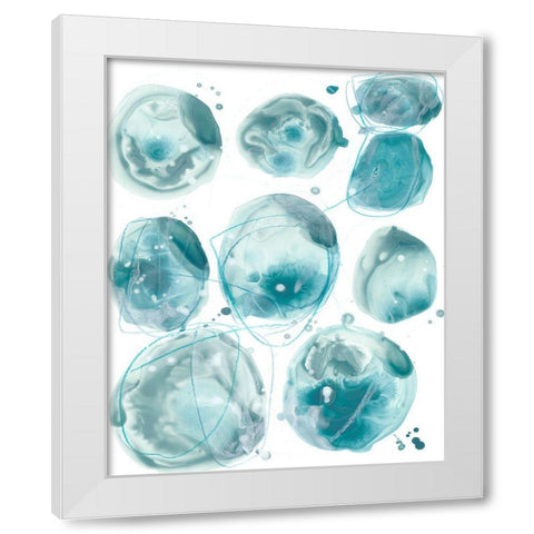 Bauble II White Modern Wood Framed Art Print by Vess, June Erica