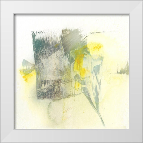 Citron Twist II White Modern Wood Framed Art Print by Goldberger, Jennifer