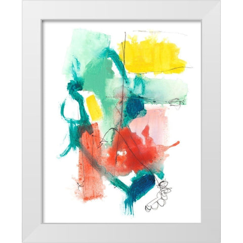 Paper Flags II White Modern Wood Framed Art Print by Goldberger, Jennifer