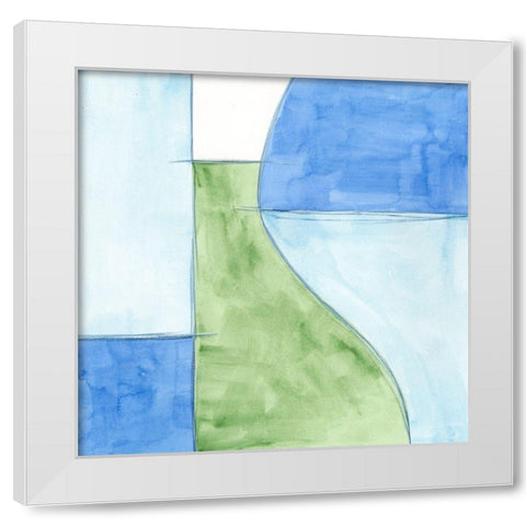 Patch II White Modern Wood Framed Art Print by Holland, J.