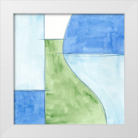 Patch II White Modern Wood Framed Art Print by Holland, J.