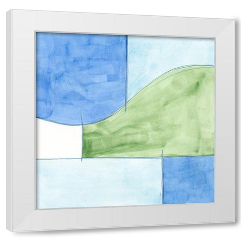 Patch IV White Modern Wood Framed Art Print by Holland, J.