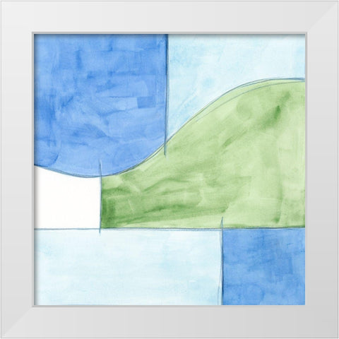 Patch IV White Modern Wood Framed Art Print by Holland, J.