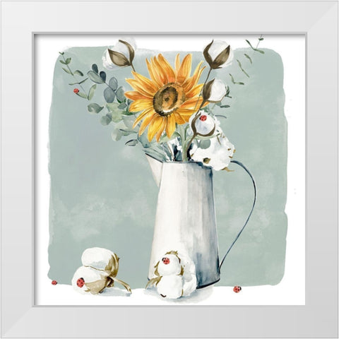 Cotton Bouquet I White Modern Wood Framed Art Print by Parker, Jennifer Paxton
