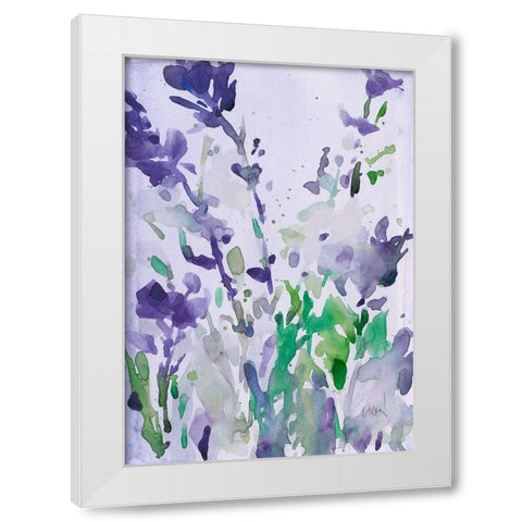 Violet Garden Moment I White Modern Wood Framed Art Print by Dixon, Samuel